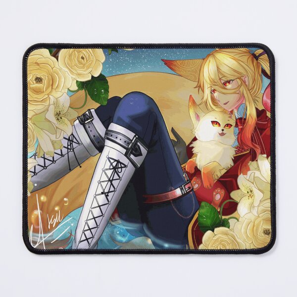 Item preview, Golden Fox Girl Floral Fantasy Art designed and sold by CalderFenwick.