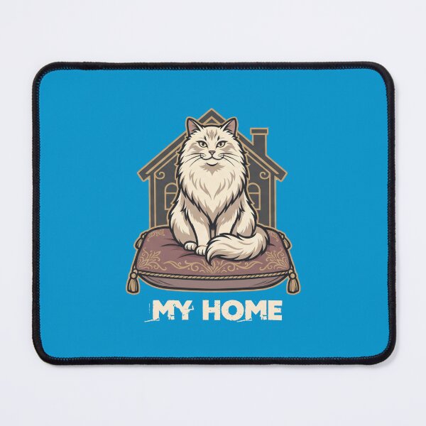 Item preview, Funny cat owner t-shirt design featuring a long-haired cat sitting on a cushion designed and sold by BiniClicks.