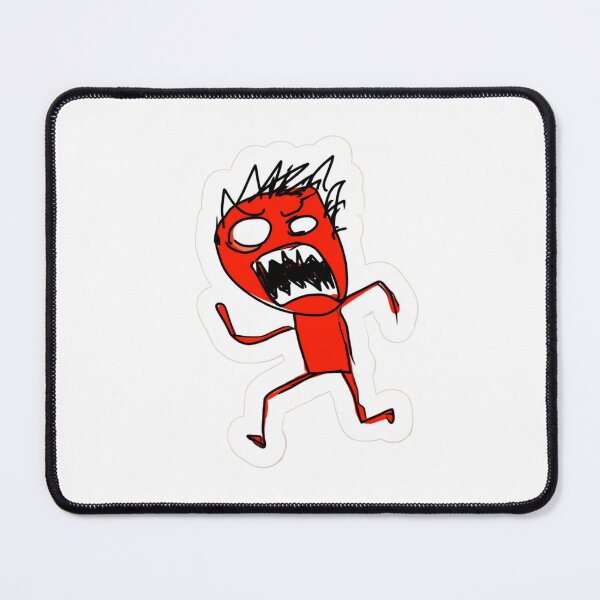 Item preview, Furious Red Doodle Screaming Cartoon Sketch designed and sold by NicolasGlowArt.