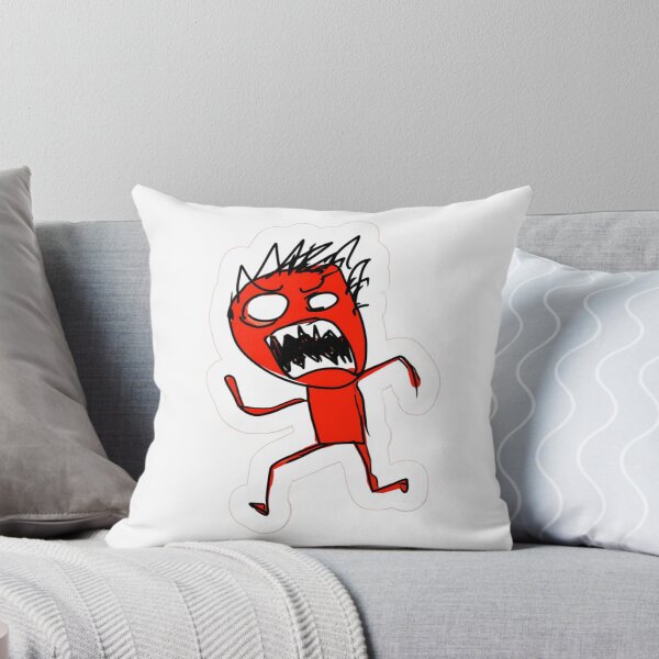 Item preview, Furious Red Doodle Screaming Cartoon Sketch designed and sold by NicolasGlowArt.