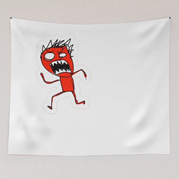 Item preview, Furious Red Doodle Screaming Cartoon Sketch designed and sold by NicolasGlowArt.