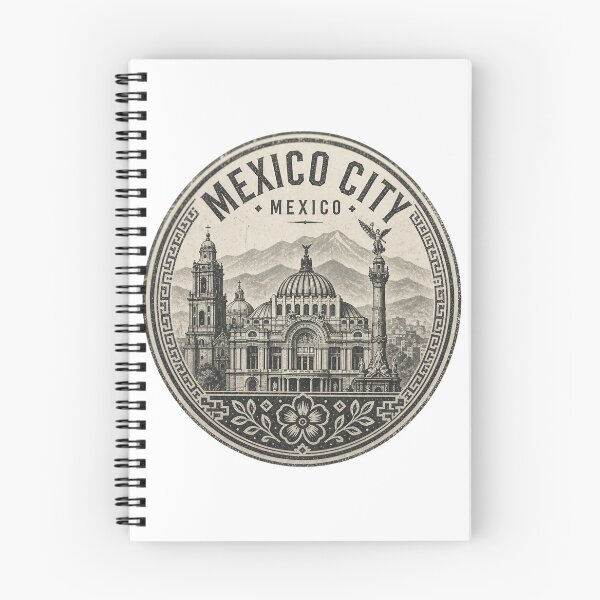 Item preview, Mexico City, Mexico – Vintage Monochrome Travel Badge designed and sold by Jandedan.