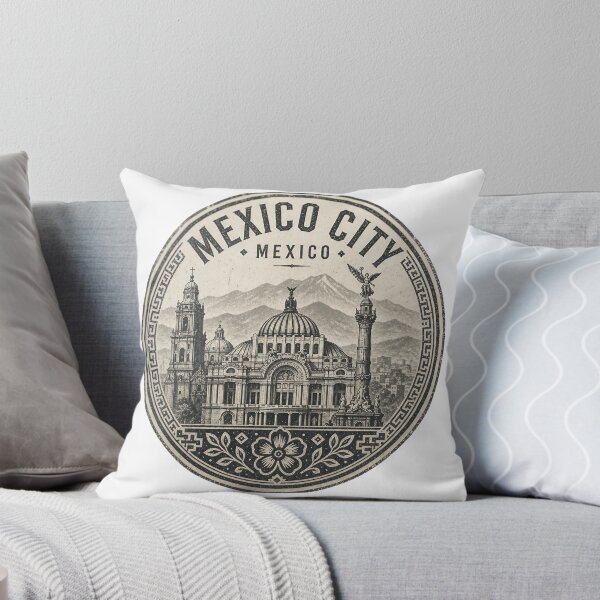 Item preview, Mexico City, Mexico – Vintage Monochrome Travel Badge designed and sold by Jandedan.
