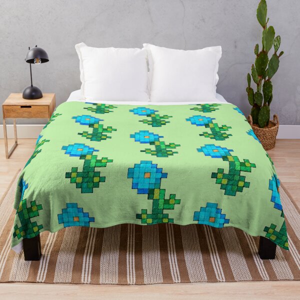 Item preview, Hand Drawn Cyan Pixel Flower designed and sold by Shift-Tab.