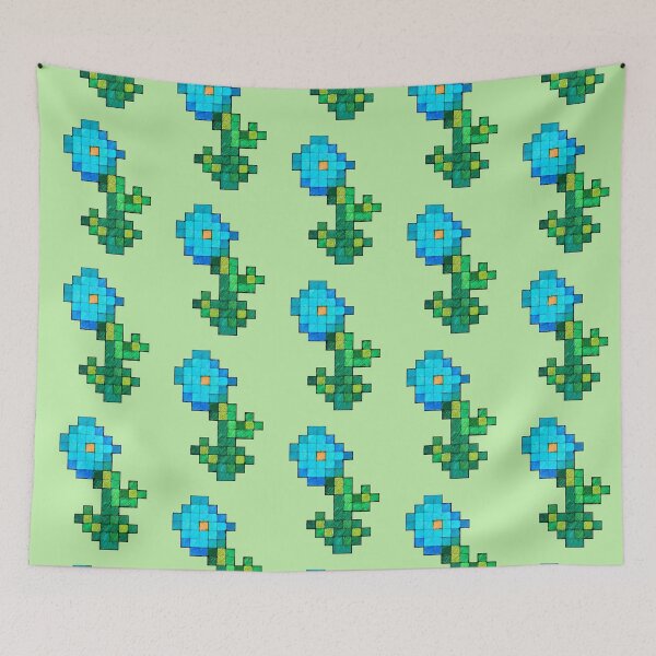 Item preview, Hand Drawn Cyan Pixel Flower designed and sold by Shift-Tab.