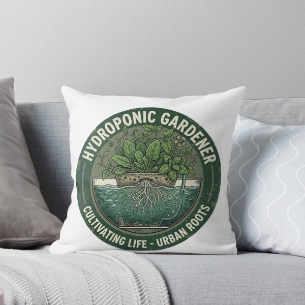 Item preview, Hydroponic Gardener Cultivating Life Urban Roots Vintage Botanical Emblem designed and sold by ODELUNITY.