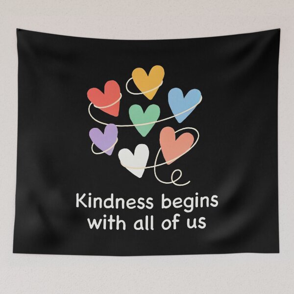 Item preview, Kindness Begins With All Of Us Unity Slogan designed and sold by Say It With Ink.
