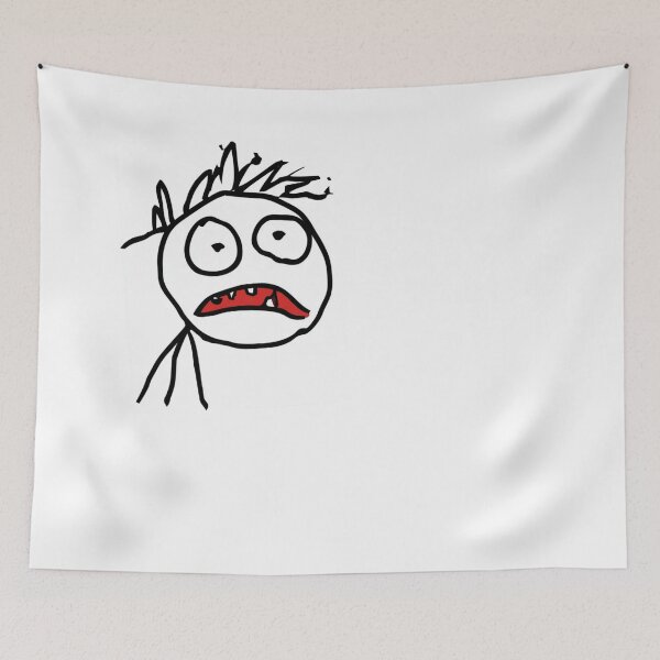 Item preview, Funny Shocked Stick Figure Doodle Art Design designed and sold by NicolasGlowArt.