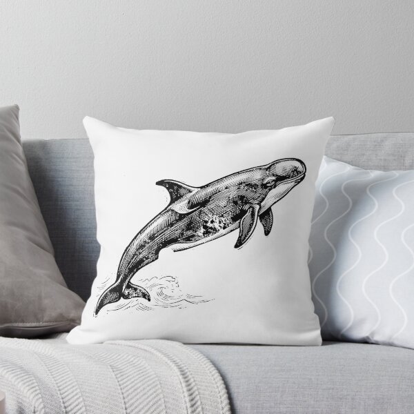 Item preview, Vintage Woodcut False Killer Whale Illustration designed and sold by DuckOddity.