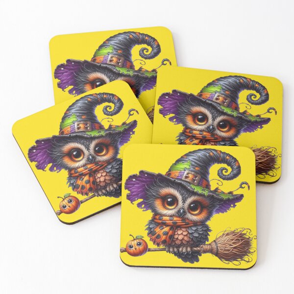 Item preview, witch owl designed and sold by pksart1.