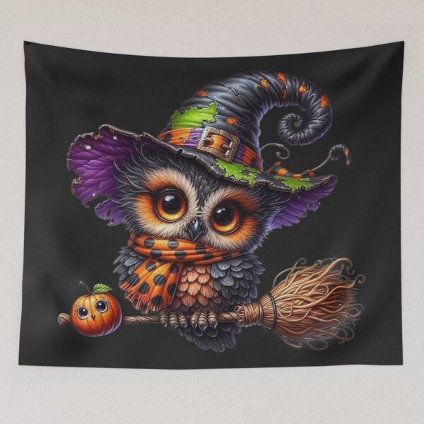 Item preview, witch owl designed and sold by pksart1.