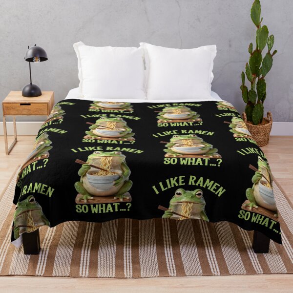 Item preview, Grumpy Frog Eating Ramen designed and sold by Positive&FunnyThings.