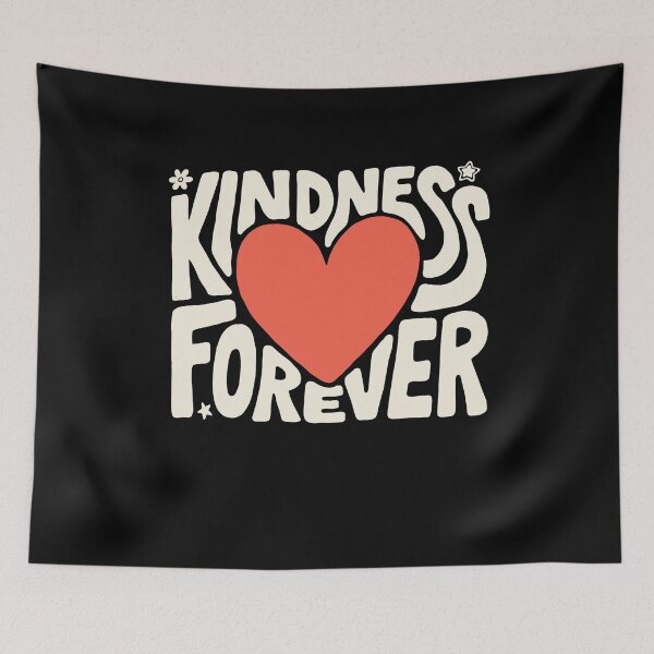 Item preview, Kindness Forever Retro Heart Groovy Quote designed and sold by Say It With Ink.
