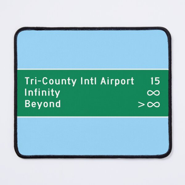 Item preview, To Infinity and Beyond Through the Tri-County International Airport Mileage Sign designed and sold by Karate Octopus.