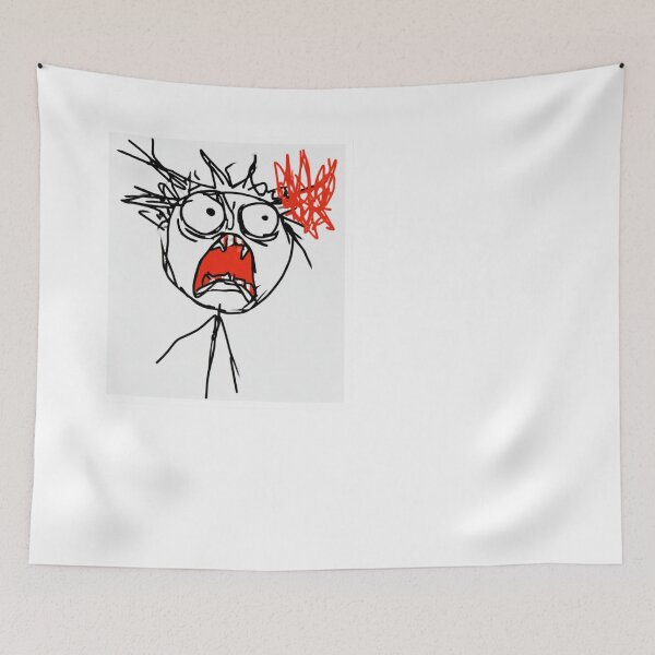 Item preview, Stressed Out Screaming Meme Doodle designed and sold by NicolasGlowArt.