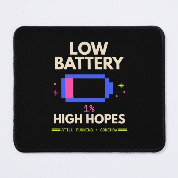Item preview, Low Battery High Hopes Retro Tech Humor designed and sold by Uvclick.