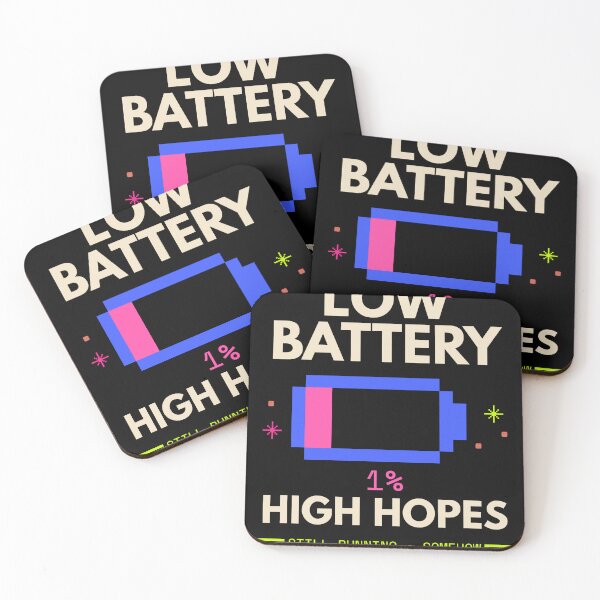 Item preview, Low Battery High Hopes Retro Tech Humor designed and sold by Uvclick.