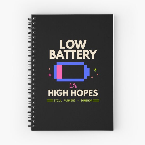 Item preview, Low Battery High Hopes Retro Tech Humor designed and sold by Uvclick.