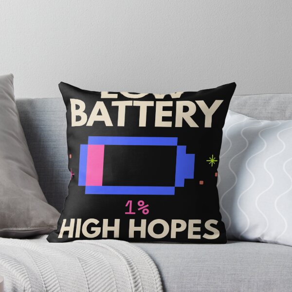 Item preview, Low Battery High Hopes Retro Tech Humor designed and sold by Uvclick.