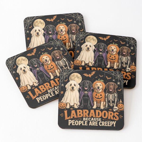 Item preview, Labradors Because People Are Creepy Funny Dog Halloween designed and sold by CF_VintageDesign.