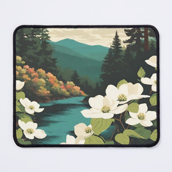 Item preview, North Carolina Flowering Dogwood Travel Art designed and sold by Seillean Daisy Society.