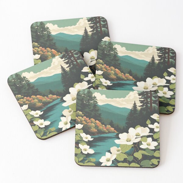 Item preview, North Carolina Flowering Dogwood Travel Art designed and sold by Seillean Daisy Society.