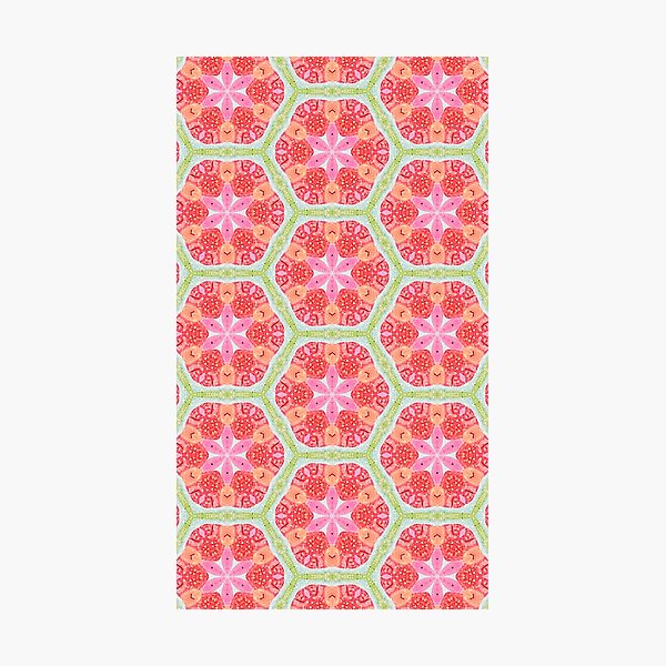 Item preview, Fuzzy Coral Garden Kaleidoscope Pattern designed and sold by ECE Love.