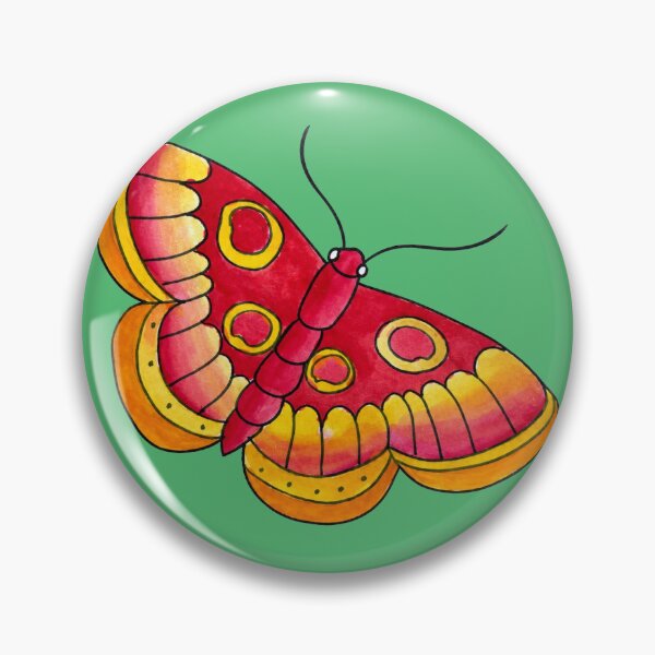 Item preview, Red & Gold Moth | Colorful Botanical Insect Art designed and sold by Blackwater and Bloom.