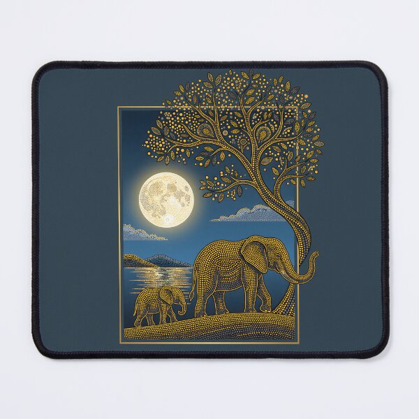 Item preview, Elephants in the Moonlight Illustration designed and sold by Museum Of Non-Existing Art.
