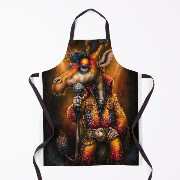 Item preview, Giraffe Performer in Sparkling Elvis Costume Art designed and sold by Artessie.