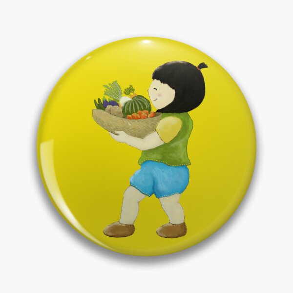 Item preview, Una niña recogiendo verduras designed and sold by greenPQBstudio.