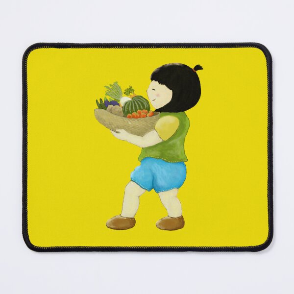 Item preview, A girl gathering vegetables designed and sold by greenPQBstudio.