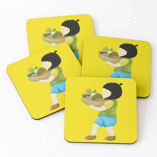 Item preview, A girl gathering vegetables designed and sold by greenPQBstudio.
