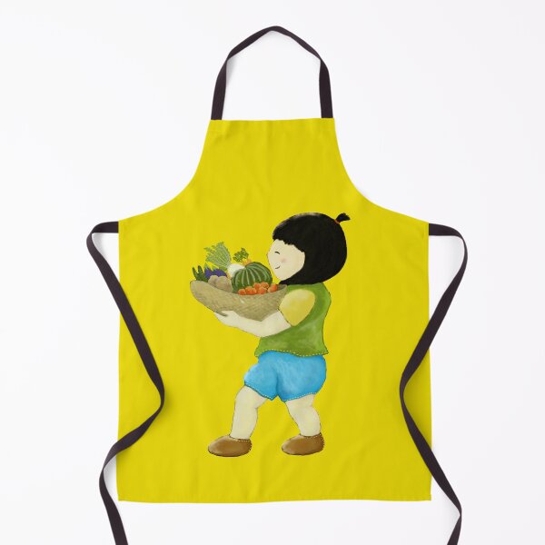 Item preview, A girl gathering vegetables designed and sold by greenPQBstudio.