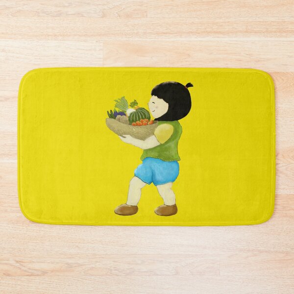 Item preview, A girl gathering vegetables designed and sold by greenPQBstudio.