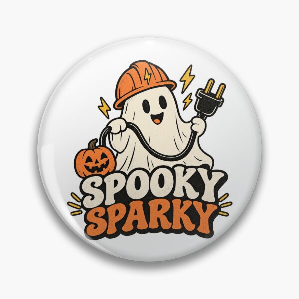 Item preview, Spooky Sparky Electrician Ghost – Funny Halloween Electrician Design designed and sold by 1DreamerShop.
