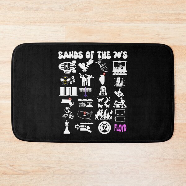 Item preview, funny nerdy iconic rock bands of the 70s white text designed and sold by JoannaLabbato1.