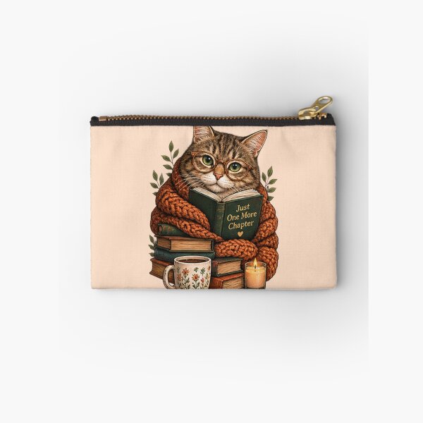 Item preview, Just One More Chapter Cat Reading Sticker | Cozy Bookworm Cat Lover Gift designed and sold by DrAsmaaMohamed.