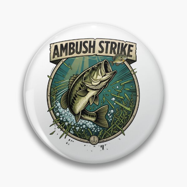 Item preview, Vintage Ambush Strike Largemouth Bass Emblem designed and sold by NobleCast .