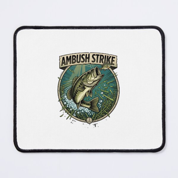 Item preview, Vintage Ambush Strike Largemouth Bass Emblem designed and sold by one-offtees.