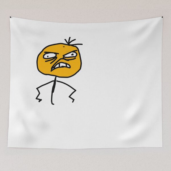 Item preview, Angry Stickman Frustrated Meme Face Doodle designed and sold by NicolasGlowArt.
