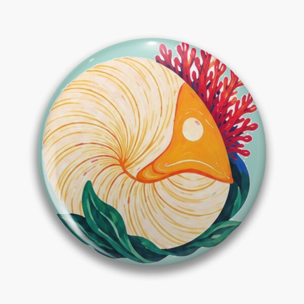 Item preview,  Colorful Nautilus & Coral | Ocean Life Art designed and sold by Blackwater and Bloom.