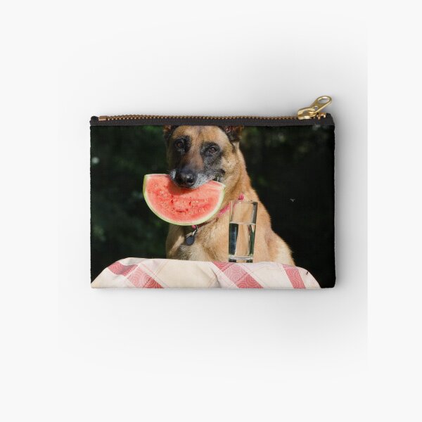 Item preview, Lovely Belgian Malinois Dog Eating Watermelon designed and sold by VanGaldo.