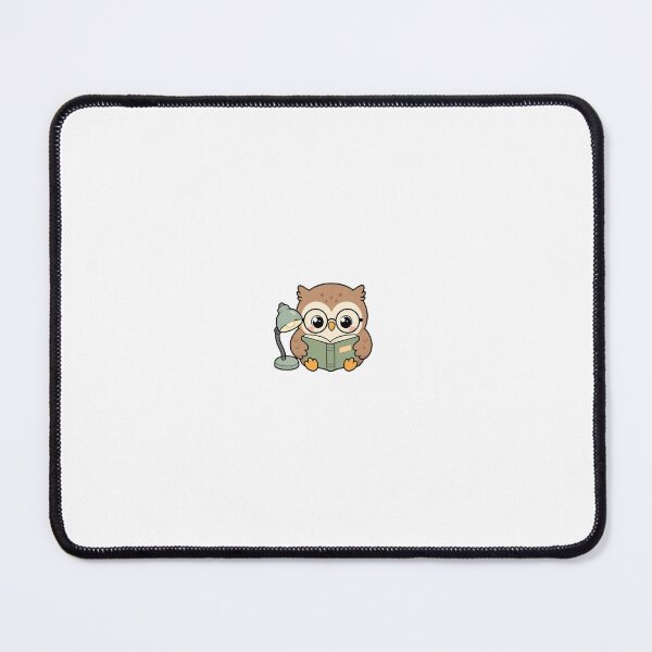 Item preview, Cute Owl Reading Book with Glasses designed and sold by PlumpCheekCo.