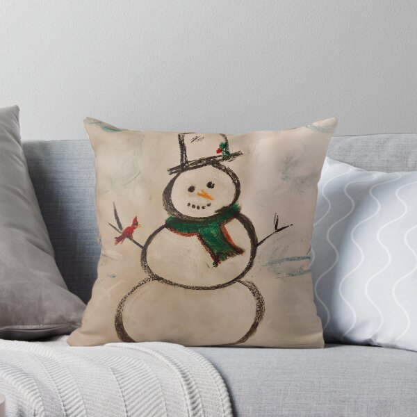 Item preview, Happy Snowy Day with a snow person and a friend  designed and sold by DevineMedia.