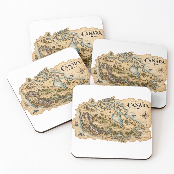 Item preview, Canada Fantasy Map – Vintage Antique Canadian Cartography designed and sold by Mahmoud Salah.