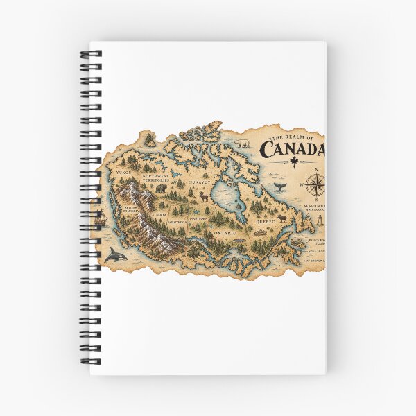 Item preview, Canada Fantasy Map – Vintage Antique Canadian Cartography designed and sold by Mahmoud Salah.