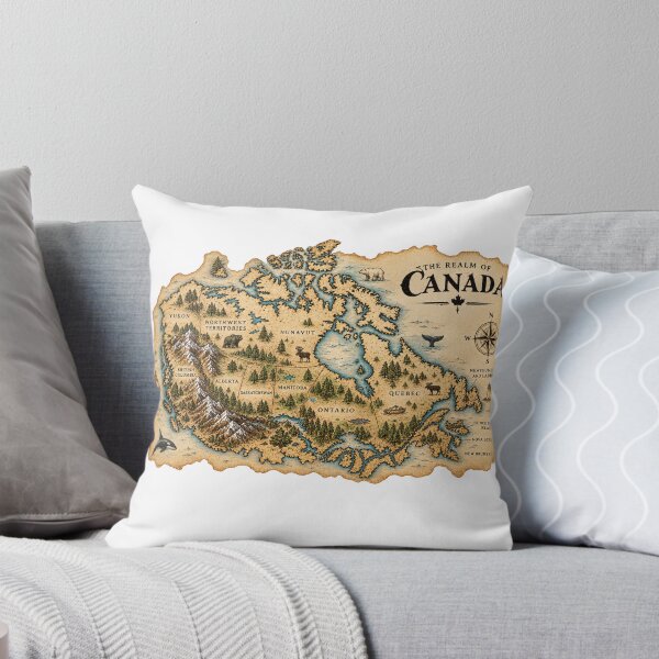 Item preview, Canada Fantasy Map – Vintage Antique Canadian Cartography designed and sold by Mahmoud Salah.