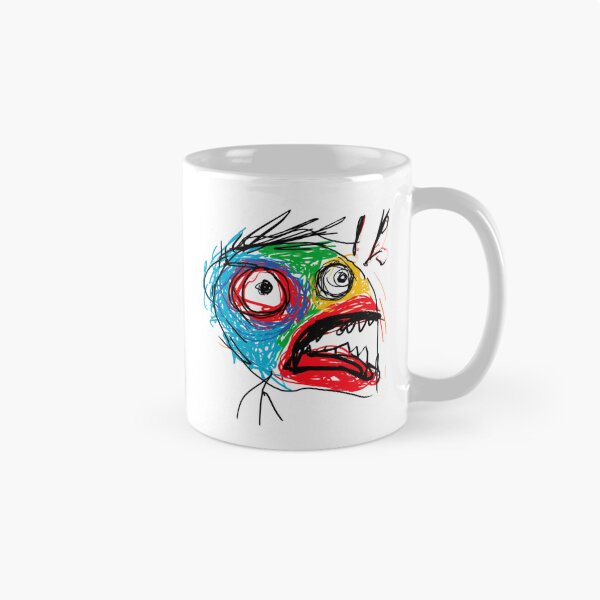 Item preview, Colorful Abstract Scribble Art Monster Face designed and sold by NicolasGlowArt.