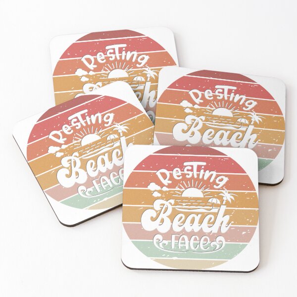 Item preview, Resting Beach Face Retro Sunset Vacation T-Shirt designed and sold by DonnaRaine.